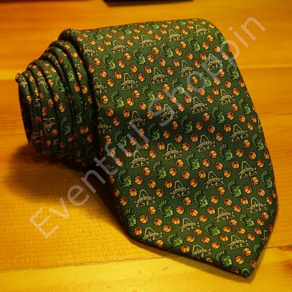 Vineyard Vines Other - Vineyard Vines Athens Academy Spartans Basketball Silk Tie in Green